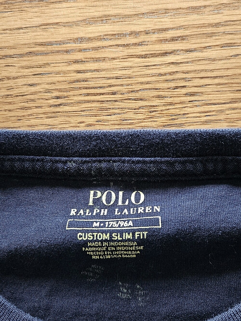 Polo Ralph Lauren Custom Slim Fit Crewneck T-Shirt - Navy Blue (Medium) 175/96A - Picture 7 of 11